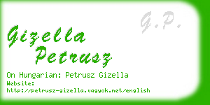 gizella petrusz business card